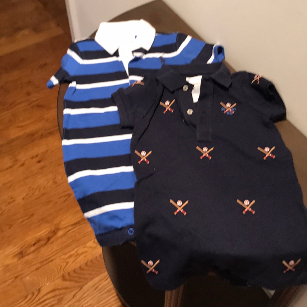 Two Ralph Lauren One Piece Snap Button Closure